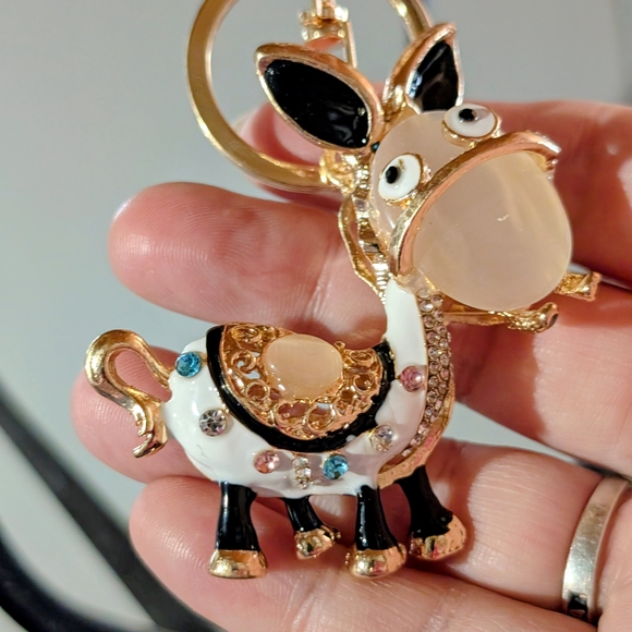 no name Other - Gold and Black Donkey Keychain